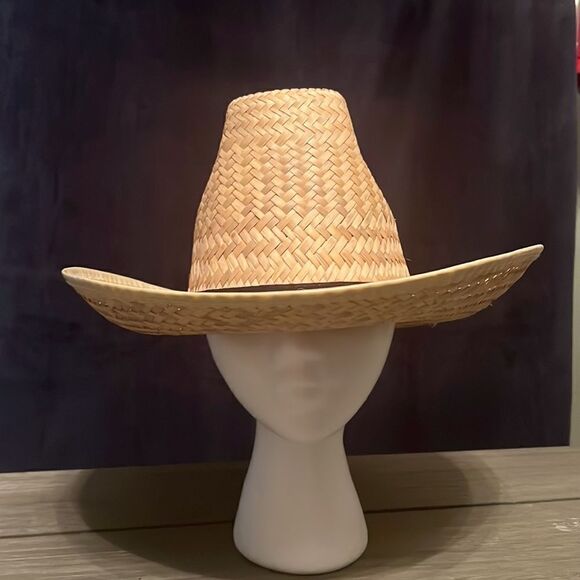 Women’s Straw Sun Hat Vacation Wide Brim Western + Traditional - Picture 2 of 3